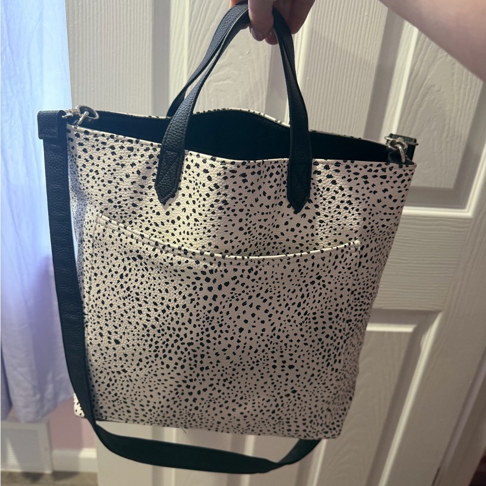 Thirty-One Black and White Spotted Tote